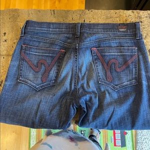 Citizens of Humanity straight leg dark wash jeans denim size 28